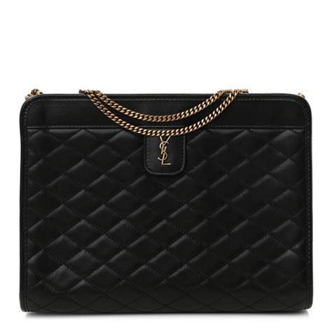 ysl victoire baby clutch|SAINT LAURENT Lambskin Quilted Monogram Baby Victoire .